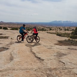 This is an area guide let us ride around while she ran after us and took pictures