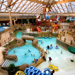 Massanutten WaterPark - Indoor waterpark offers year round fun. Water is heated to 84 degrees.