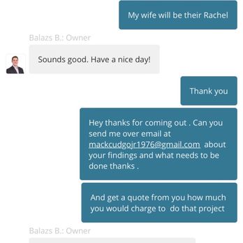 Banner Construction - Texting asking for something in writing or email - General Contractors Near Me