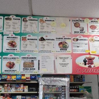 La Preferida - Menu from inside the grocery - Mexican Near Me - Melbourne, Florida La Preferida - Menu from inside the grocery - Mexican Near Me - Melbourne, Florida