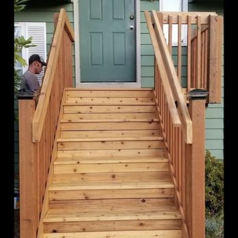 Lander Legacy Construction - Front steps to split level - General Contractors Near Me Lander Legacy Construction - Front steps to split level - General Contractors Near Me