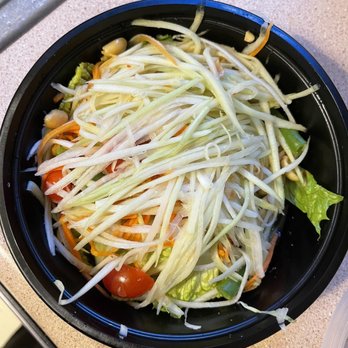 Siam Paragon Thai Cuisine - Green papaya salad takeaway. Spice level adjustable. Veggies fresh. - Thai Near Me - Midlothian, Virginia Siam Paragon Thai Cuisine - Green papaya salad takeaway. Spice level adjustable. Veggies fresh. - Thai Near Me - Midlothian, Virginia