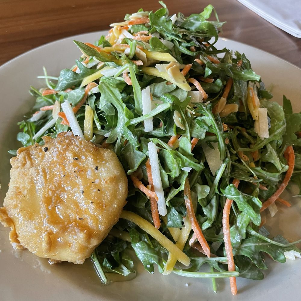 Honey-Fried Goat Cheese & Arugula Salad Honey-Fried Goat Cheese & Arugula Salad
