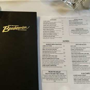 Bob Heilman's Beachcomber - Menu and cocktail selection - Seafood Near Me - Clearwater Beach, Florida