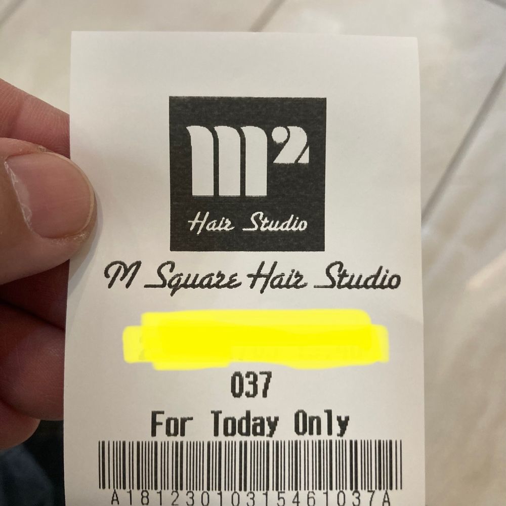 M Square Hair Studio - Dispensed ticket. - Hair Salons Near Me - Richmond, British Columbia