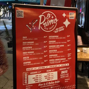 El Primo Red Tacos - Menu - Tacos Near Me - Miami, Florida