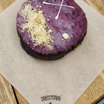 Crosstown Doughnuts - Passionfruit and blueberry - Donuts Near Me - London, XGL Crosstown Doughnuts - Passionfruit and blueberry - Donuts Near Me - London, XGL
