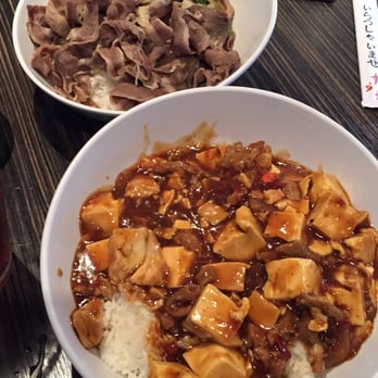 Dinestination - Lunch specials: Sliced beef with onion ($6.99) Mapo tofu on rice ($6.49) - Chinese Near Me - Waterloo, Ontario