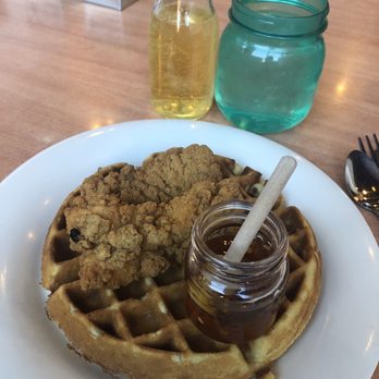 Grandpa's Cafe - Pumpkin Spice Chicken and Waffles and Apple Cider Mimosa - New American Near Me - Berthoud, Colorado