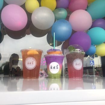 S3 Coffee Bar - Peach tea, iced rainbow special (orange creamsicle), and prickly pear and chia seed drink. - Desserts Near Me - San Diego, California S3 Coffee Bar - Peach tea, iced rainbow special (orange creamsicle), and prickly pear and chia seed drink. - Desserts Near Me - San Diego, California
