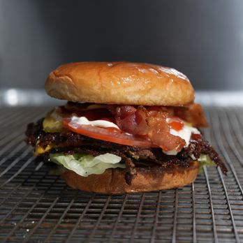 gustos - bacon, lettuce, tomato, and cheese on a bun - Burgers Near Me - Fort Worth, Texas gustos - bacon, lettuce, tomato, and cheese on a bun - Burgers Near Me - Fort Worth, Texas