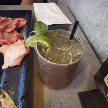KPOT Korean BBQ & Hot Pot - Passion fruit soju mule - very refreshing and yummy - Korean Near Me - Brandon, Florida