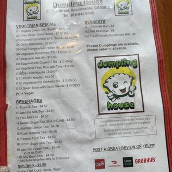Dumpling House - Menu - Pan Asian Near Me - Sacramento, California Dumpling House - Menu - Pan Asian Near Me - Sacramento, California