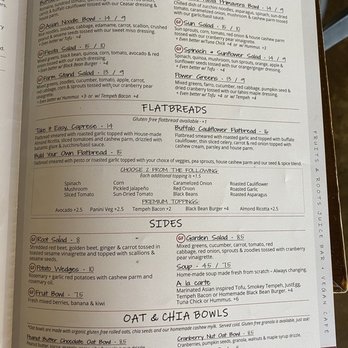 Fruits & Roots Juice Bar + Vegan Cafe - Inside right menu - Vegan Near Me - Stuart, Florida Fruits & Roots Juice Bar + Vegan Cafe - Inside right menu - Vegan Near Me - Stuart, Florida