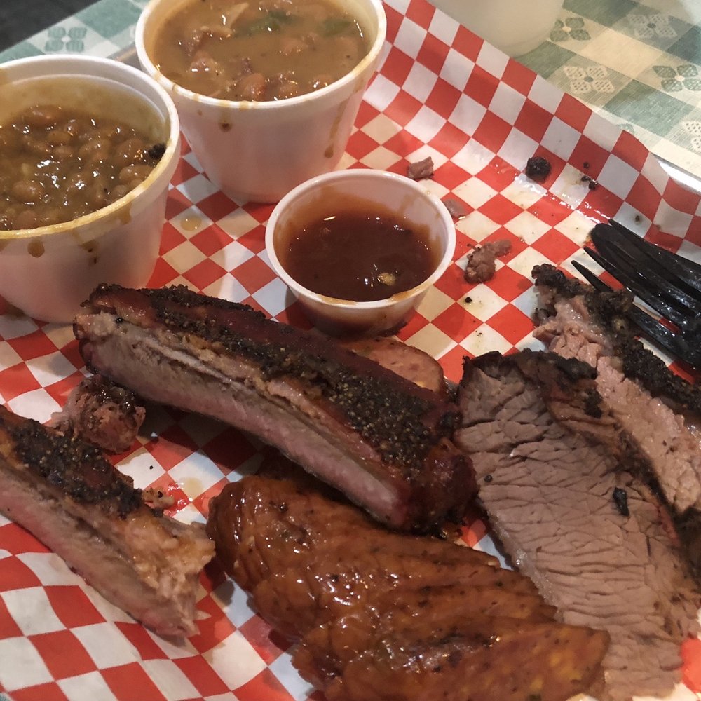 Austin’s Bar-B-Que - 3 Meat Plate with 2 Sides - Barbeque Near Me - Addison, Texas