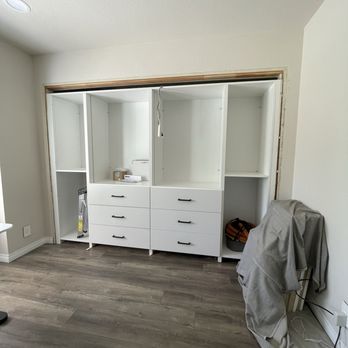 Closet Factory - Display case in progress after Day 2 - Interior Design Near Me - san carlos, California Closet Factory - Display case in progress after Day 2 - Interior Design Near Me - san carlos, California