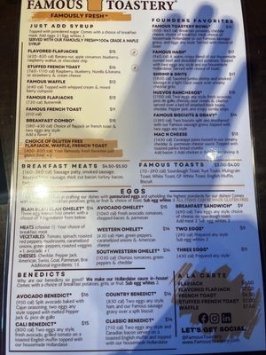 Menu photo 6 Famous Toastery Indian Land Indian Land, SC Menu photo 6 Famous Toastery Indian Land Indian Land, SC
