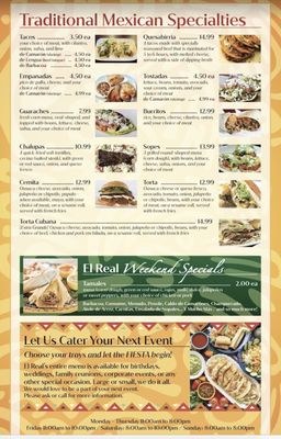 Menu photo 3 El Real Mexican Restaurant Slate Hill, NY Menu photo 3 El Real Mexican Restaurant Slate Hill, NY