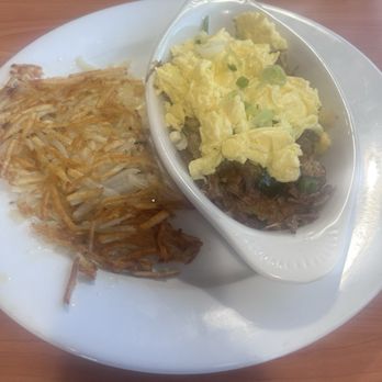 Biscuits - Carnitas  with scrambled eggs and hash browns. - Breakfast & Brunch Near Me - Phoenix, Arizona
