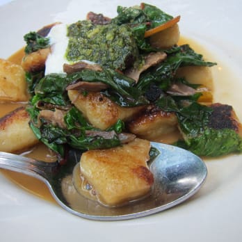 Barbuzzo - Pan Seared Gnocchi with Braised Lamb Shank, Winter Greens, Whipped Feta, and Almond Mint Pesto - Mediterranean Near Me - Philadelphia, Pennsylvania