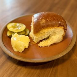 Holeman and Finch Public House - Complimentary roll, butter, pickles