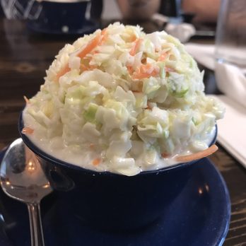 Branding Iron BBQ - Good portion of Cole slaw. It was super sweet! - Barbeque Near Me - Harrisonville, Missouri
