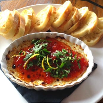 Agustin Kitchen - Brûlée Goat Cheese w/ Heirloom Tomato Jam & Garlic Toast - New American Near Me - Tucson, Arizona Agustin Kitchen - Brûlée Goat Cheese w/ Heirloom Tomato Jam & Garlic Toast - New American Near Me - Tucson, Arizona