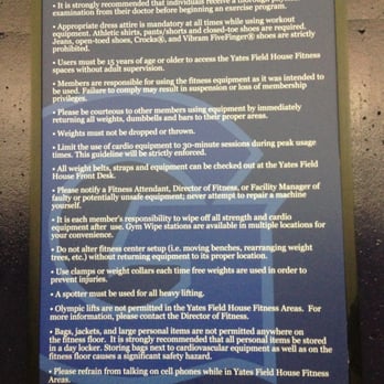 Yates Field House - Yates gym rules. No talking on cell phones! - Gyms Near Me - Washington, DC, District of Columbia