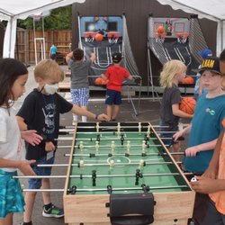 Camp Los Encinos - The arcade-style games are available all day for campers to bond in the fresh air! (Summer 2022)