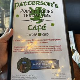 Patterson's Cafe, a family owned business. Patterson's Cafe, a family owned business.