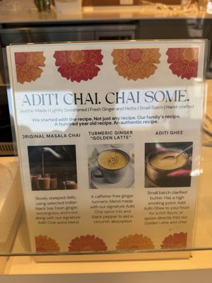 Menu photo 2 Aditi Chai Seattle, WA
