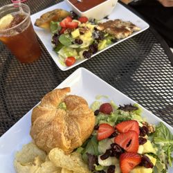 Roosters Cafe - Smoked chicken salad combo and the BEST tomato soup with a house salad!