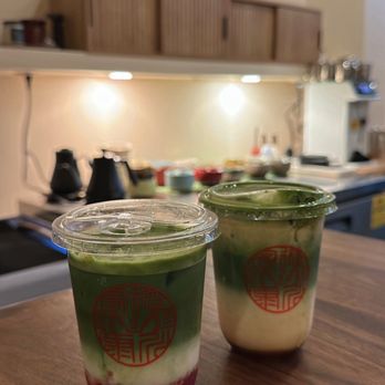 Taz Matcha - Strawberry Matcha w/extra matcha and Earl Grey Matcha - Cafes Near Me - Seattle, Washington Taz Matcha - Strawberry Matcha w/extra matcha and Earl Grey Matcha - Cafes Near Me - Seattle, Washington