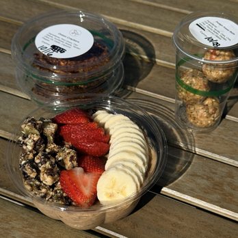 Bliss & Vinegar - Onion Chips, Love Buzz Protein Smoothie (in bowl form) & Protein power balls. - Vegetarian Near Me - Grand Rapids, Michigan