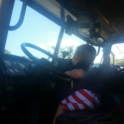 Maui County Fire Department Kehei Station - Learning to drive the fire truck