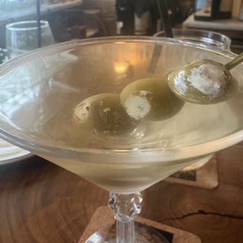 The Hudson House - Cheese hand stuffed in queen olives dirty vodka martini - New American Near Me - Nyack, New York