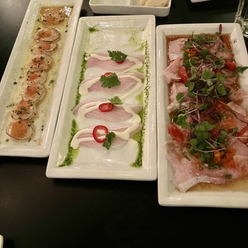 Arigato Sushi - Sunny Sunnyside Up Scallop, Jalapeno Yellowtail, Yellowtail Carpaccio - Japanese Near Me - Santa Barbara, California Arigato Sushi - Sunny Sunnyside Up Scallop, Jalapeno Yellowtail, Yellowtail Carpaccio - Japanese Near Me - Santa Barbara, California