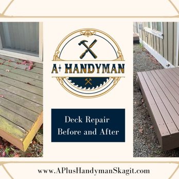 A Plus Handyman - Deck repair before and after example - Handyman Near Me