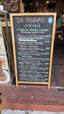 Menu photo 3 Da Pasquale Guadalajara, JAL