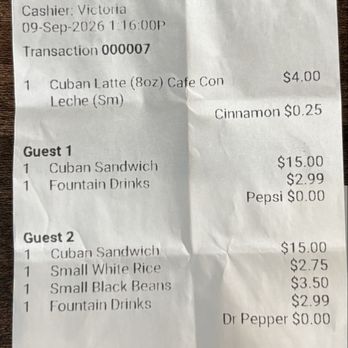 Smokies Cuban Cafe - Receipt - Cuban Near Me - Pigeon Forge, Tennessee Smokies Cuban Cafe - Receipt - Cuban Near Me - Pigeon Forge, Tennessee