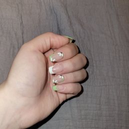 Dip powder w/ no nail extension Dip powder w/ no nail extension
