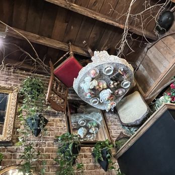 The Rabbit Hole - Upside down decorations on the ceiling are adorable. - Tapas Bars Near Me - Greenville, South Carolina The Rabbit Hole - Upside down decorations on the ceiling are adorable. - Tapas Bars Near Me - Greenville, South Carolina
