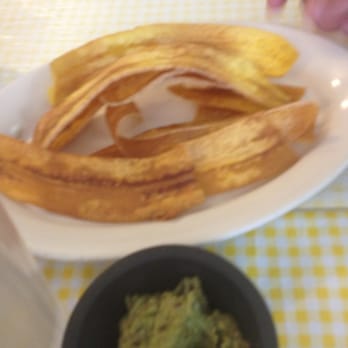 Garifuna Flava - Fried Plantains with guacamole!! Yum - Caribbean Near Me - Chicago, Illinois