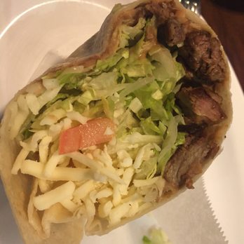 Taqueria Aurora - Another angle of my disappointment of an "arrachera" burrito that was more like a salad. - Mexican Near Me - Aurora, Illinois