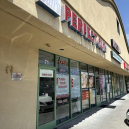 Exterior outside entrance of Cali's Perfect Cuts - Outside - Milpitas, California Exterior outside entrance of Cali's Perfect Cuts - Outside - Milpitas, California
