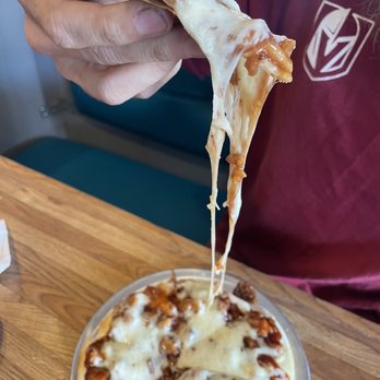 Pizza Barn - Everything fell off the slice because the amount of cheese on top - Pizza Near Me - Elko, Nevada