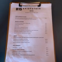 H15 - Menu
