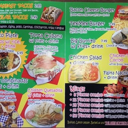 Balch Springs Tacos - Inside menu