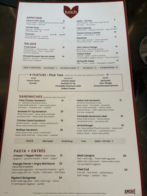 Menu photo 1 Amore Fort Wayne, IN