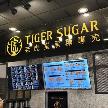 Tiger Sugar - Tiger Sugar menu board - Bubble Tea Near Me - Salt Lake City, Utah